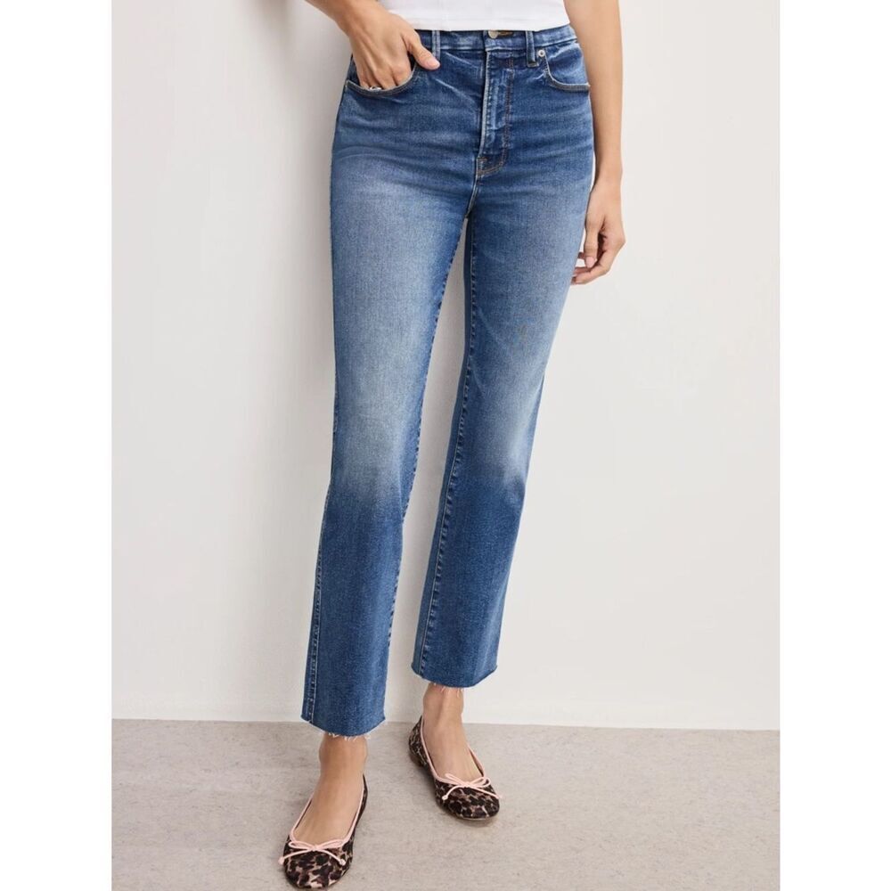 Good American Medium Good Curve Straight Jeans